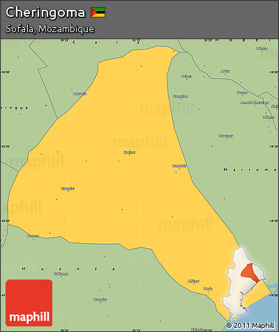Savanna Style Simple Map of Cheringoma
