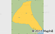 Savanna Style Simple Map of Cheringoma, single color outside