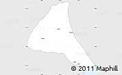 Silver Style Simple Map of Cheringoma, single color outside