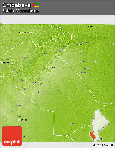 Physical 3D Map of Chibabava
