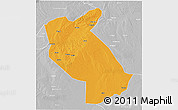 Political 3D Map of Chibabava, lighten, desaturated