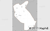 Gray Simple Map of Chibabava, cropped outside