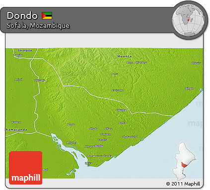 Physical 3D Map of Dondo