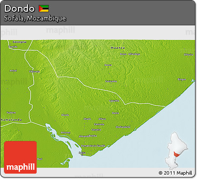 Physical 3D Map of Dondo