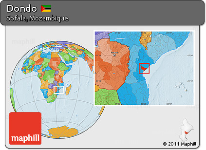 Political Location Map of Dondo