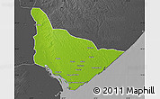 Physical Map of Dondo, darken, desaturated