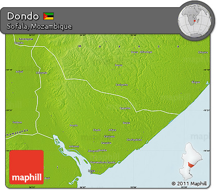 Physical Map of Dondo