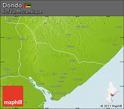 Physical Map of Dondo
