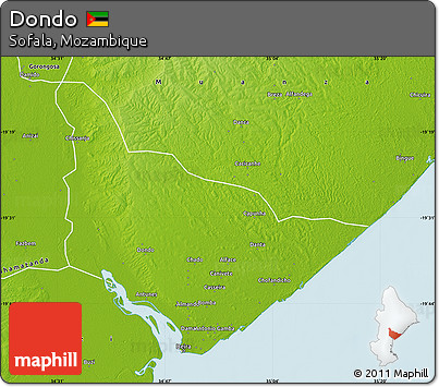 Physical Map of Dondo