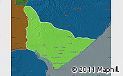 Political Map of Dondo, darken