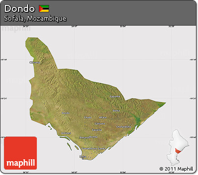 Satellite Map of Dondo, cropped outside