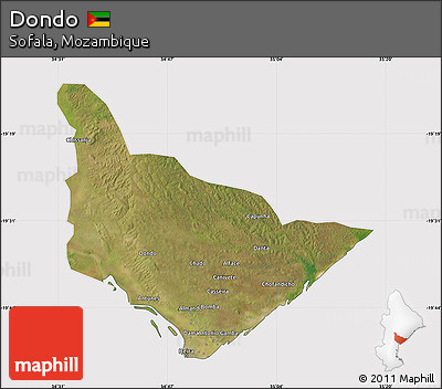 Satellite Map of Dondo, cropped outside