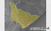 Satellite Map of Dondo, desaturated