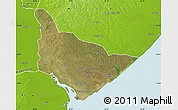 Satellite Map of Dondo, physical outside