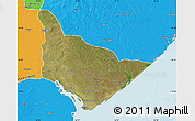 Satellite Map of Dondo, political outside