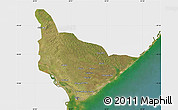 Satellite Map of Dondo, single color outside