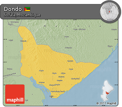 Savanna Style Map of Dondo