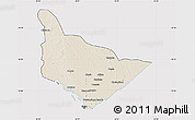 Shaded Relief Map of Dondo, cropped outside