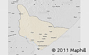 Shaded Relief Map of Dondo, desaturated