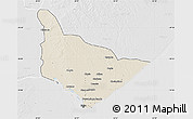 Shaded Relief Map of Dondo, lighten, desaturated