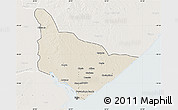 Shaded Relief Map of Dondo, lighten