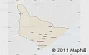 Shaded Relief Map of Dondo, lighten, semi-desaturated