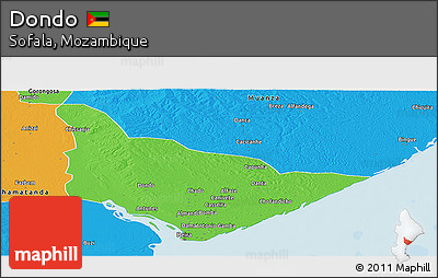 Political Panoramic Map of Dondo