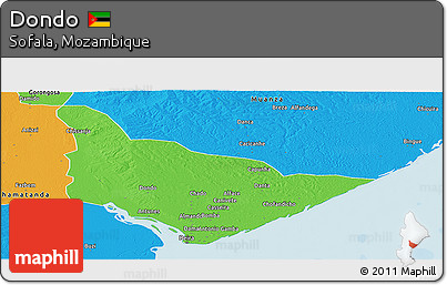 Political Panoramic Map of Dondo