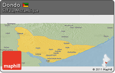 Savanna Style Panoramic Map of Dondo