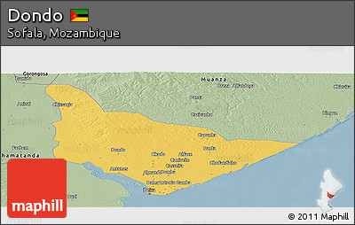 Savanna Style Panoramic Map of Dondo