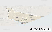 Shaded Relief Panoramic Map of Dondo, lighten
