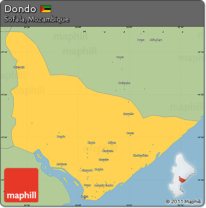 Savanna Style Simple Map of Dondo