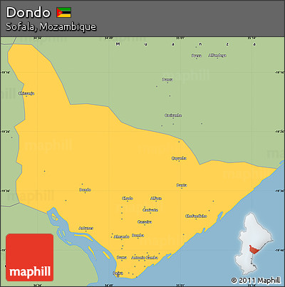 Savanna Style Simple Map of Dondo