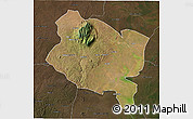 Satellite 3D Map of Gorongosa, darken