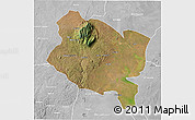 Satellite 3D Map of Gorongosa, lighten, desaturated