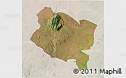 Satellite 3D Map of Gorongosa, lighten