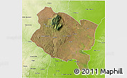 Satellite 3D Map of Gorongosa, physical outside