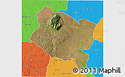 Satellite 3D Map of Gorongosa, political outside