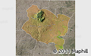 Satellite 3D Map of Gorongosa, semi-desaturated