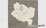 Shaded Relief 3D Map of Gorongosa, darken