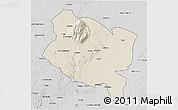 Shaded Relief 3D Map of Gorongosa, desaturated