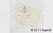 Shaded Relief 3D Map of Gorongosa, lighten, desaturated