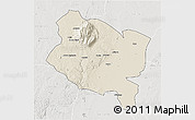 Shaded Relief 3D Map of Gorongosa, lighten, semi-desaturated