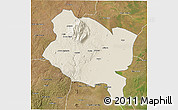 Shaded Relief 3D Map of Gorongosa, satellite outside