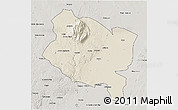 Shaded Relief 3D Map of Gorongosa, semi-desaturated