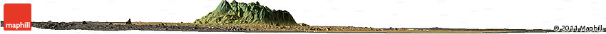 Satellite Horizon Map of Gorongosa, darken, semi-desaturated