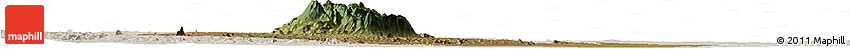 Satellite Horizon Map of Gorongosa, lighten