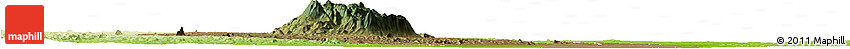 Satellite Horizon Map of Gorongosa, physical outside