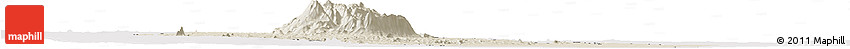 Shaded Relief Horizon Map of Gorongosa, cropped outside