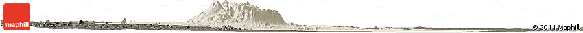 Shaded Relief Horizon Map of Gorongosa, darken